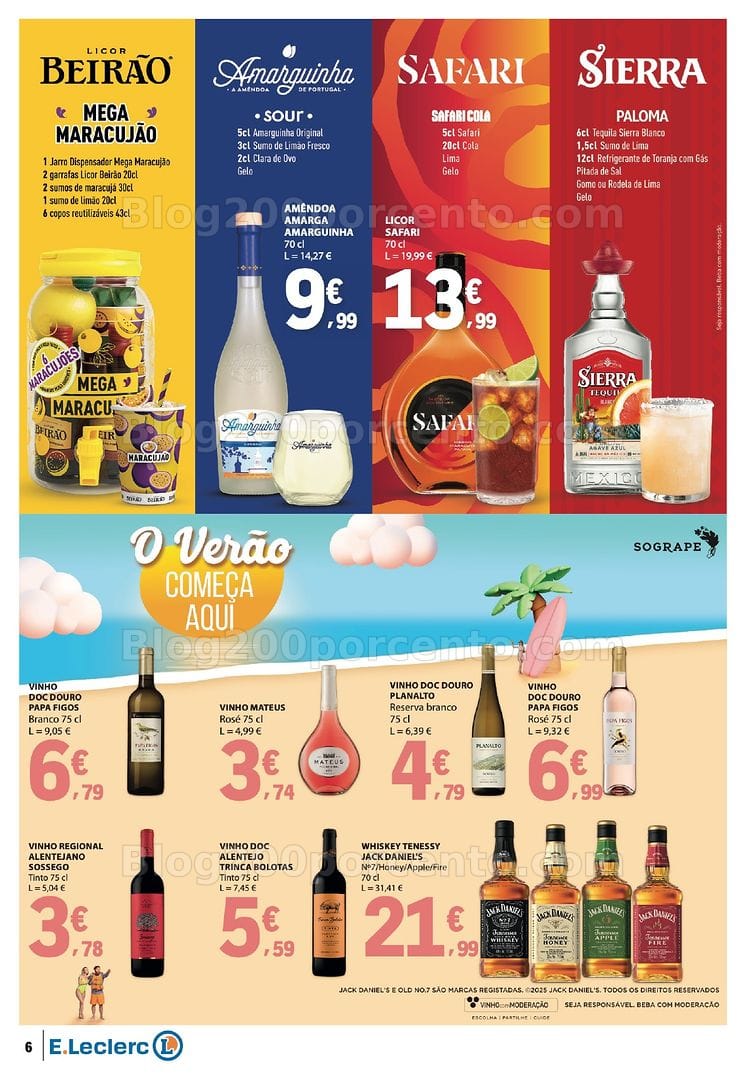 Antevisão Folheto E-LECLERC Especial Bebidas de Verão Promoções de 14 a 26 julho